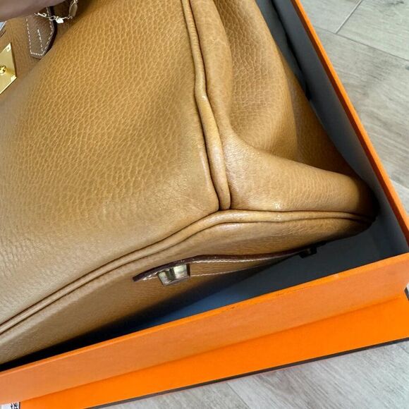 100% Authentic Vintage Birkin Natural Ardennes with GHW 35 Stamp Y - Picture 2 of 16